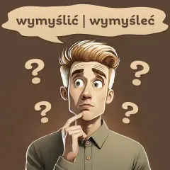 Zastanawia się, czy lepiej coś wymyślić, czy wymyśleć. Wokół niego unoszą się znaki zapytania.