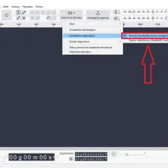Audacity po polsku: wybór urządzenia nagrywającego - Głośniki (Realtek Audio) (loopback).