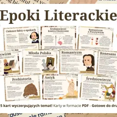Przewodnik po epokach literackich: od prehistorii po renesans, romantyzm i pozytywizm.