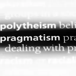 Pragmatyzm: praktyczne podejście do rozwiązywania problemów. Słowo wyróżnione na czarnym tle.