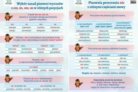 Jak się pisze na pewno? Poznaj zasady pisowni wyrazów z em, en, om, on i przeczenia "nie" z różnymi częściami mowy.