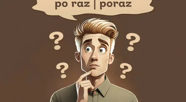 Zamyślony mężczyzna z pytajnikami wokół głowy zastanawia się, czy to po raz pierwszy, czy po raz kolejny.