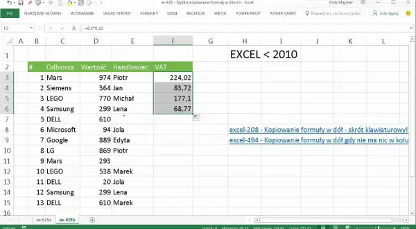Jak skopiować formuły w Excelu - proste metody bez błędów