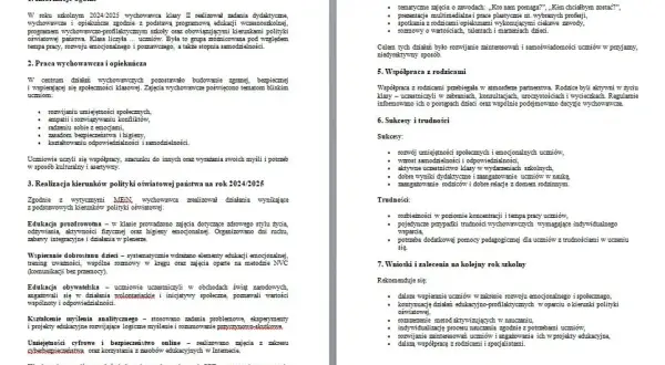 Zajęcia z wychowawcą klasa 6: Kluczowe tematy rozwoju emocjonalnego