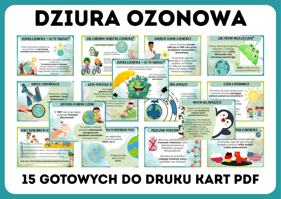 Dziura ozonowa to ubytek w ochronnym parasolu Ziemi. Freony ją niszczą, ale małe działania pomagają ją odbudować.