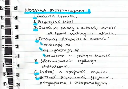 Notatka syntetyzująca - Matura: Jak pisać, by zdobyć 4 punkty?