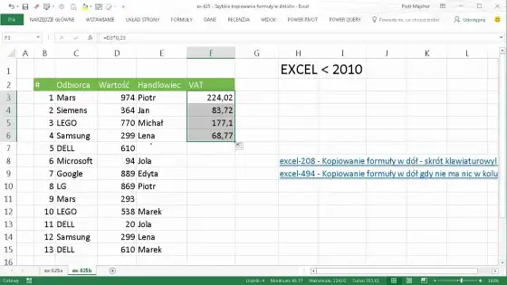 Jak skopiować formuły w Excelu - proste metody bez błędów
