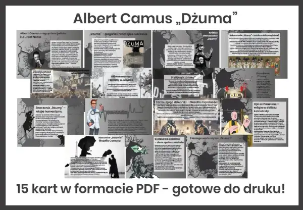 Bohaterowie „Dżumy” – ludzie w obliczu epidemii, od doktora Rieux po Tarrou. Ich postawy ukazują walkę z chorobą i absurdalnym losem.